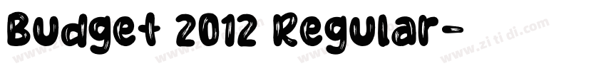 Budget 2012 Regular字体转换